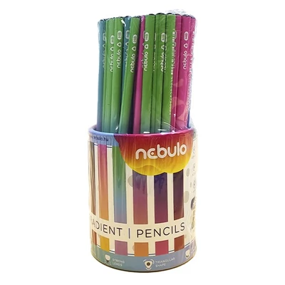 Grafitceruza NEBULO HB háromszögletű Gradiens vegyes minták 72 darabos