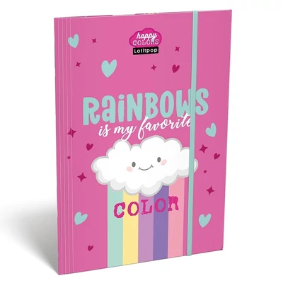 Gumis mappa LIZZYSULI A/4 Lollipop Rainbow