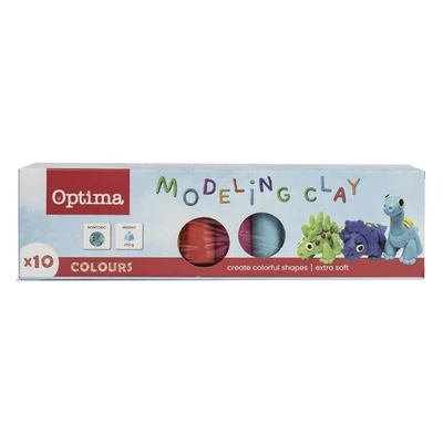Gyurma OPTIMA színes 200 g 10 darabos
