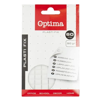 Gyurmaragasztó OPTIMA 50 g fehér 60 kocka/csomag