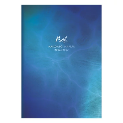 Hallgatói zsebkönyv TOPTIMER Prof papírborító A/5 heti 150x210 mm Kék 2026-2027