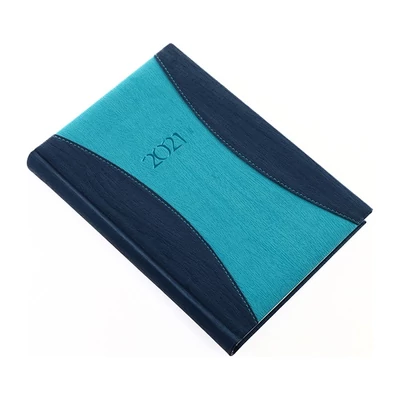 Határidőnapló REALSYSTEM Prémium A A/5 napi sárga lapos kék 2021.