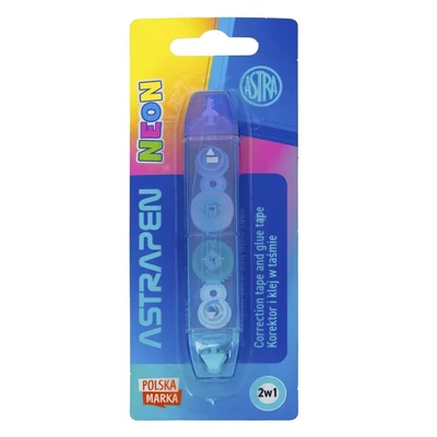 Hibajavító roller és ragasztó roller ASTRA PEN 2in1 neon