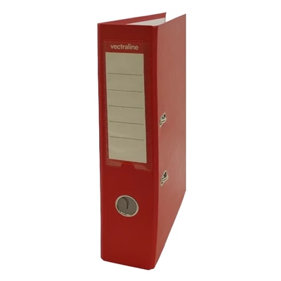Iratrendező VECTRALINE A/4 75 mm élvédő sínnel piros