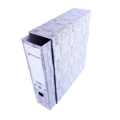 Iratrendező tokos FORTUNA A/4 75 mm szürke textil