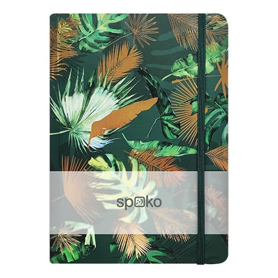 Jegyzetfüzet vonalas SPOKO A/5 96 lapos gumis keményfedeles levelek