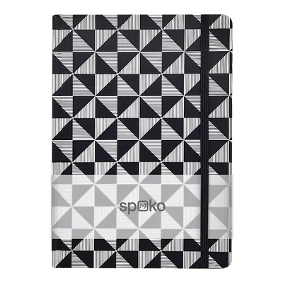 Jegyzetfüzet vonalas SPOKO A/5 96 lapos gumis keményfedeles mozaik