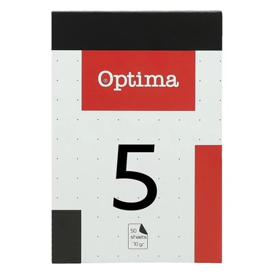 Jegyzettömb kockás OPTIMA 100x170mm 50 lapos