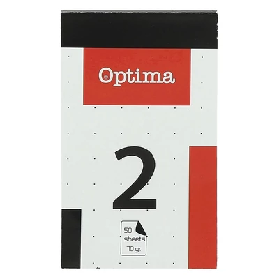 Jegyzettömb kockás OPTIMA 65x115mm 50 lapos