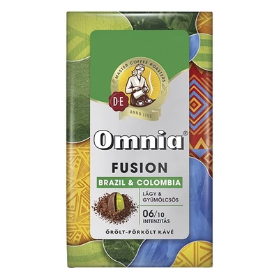 Kávé őrölt DOUWE EGBERTS Omnia Fusion Brazil & Colombia 225 g