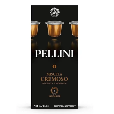 Kávékapszula PELLINI Cremoso Nespresso Alu (10 x 5,5 gr) 55 g
