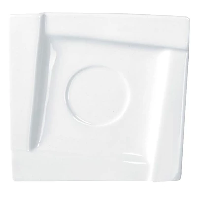 Kávéscsésze alj AMBITION Kubiko fehér 14 cm 6 darabos