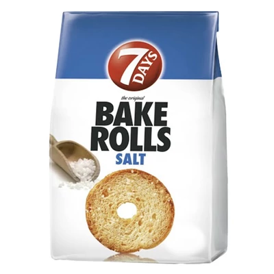 Kétszersült kenyérkarika TUC Bake Rolls sós 80 g
