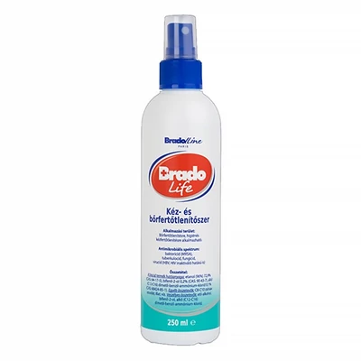 Kéz és bőrfertőtlenítő pumpás BRADOLIFE 250ml