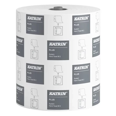 Kéztörlő tekercses KATRIN Plus System Towel 19 cm 150 m 2 rétegű fehér