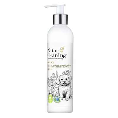Kisállat sampon NATURCLEANING relax levendula & jojoba olajjal 250 ml