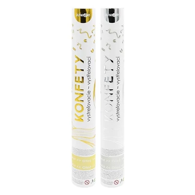 Konfetti ágyú JUNIOR 40 cm metál hasábok