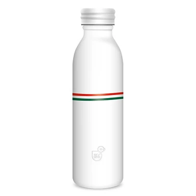 Kulacs duplafalú ARS UNA fém 600 ml Flag White