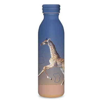 Kulacs duplafalú ARS UNA fém 600 ml Icons of the Wild-Giraffes 5505
