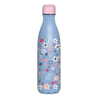 Kulacs duplafalú ARS UNA fém 500 ml Pearl Blossom Blue