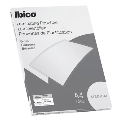 Lamináló fólia IBICO A/4 100 mikron fényes 100 ív/csom