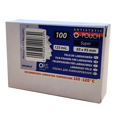 Lamináló fólia OPUS 65x95 mm 125 mikron fényes 100/dob