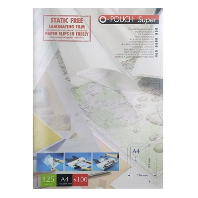 Lamináló fólia OPUS A/4 216x303mm 125 mikron fényes 100/dob