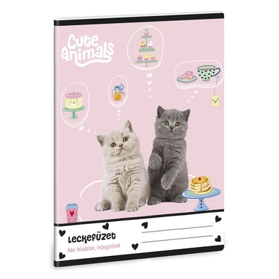 Leckefüzet ARS UNA A/5 32 lapos Cute Animals-Tea Party