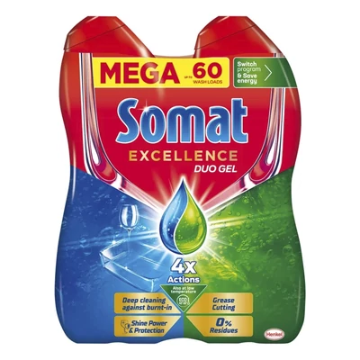 Mosogatógép gél SOMAT Gel Excelence duo 2 x 540 ml
