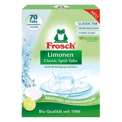 Mosogatógép tabletta FROSCH zöldcitrom-classic 70 darabos