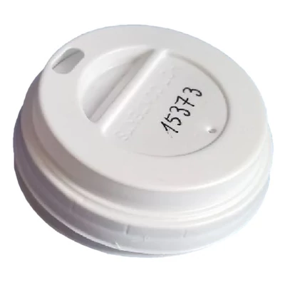 Műanyag tető ivólyukkal 62mm fehér 1dl papírpohárhoz 100 darabos 14652,14657