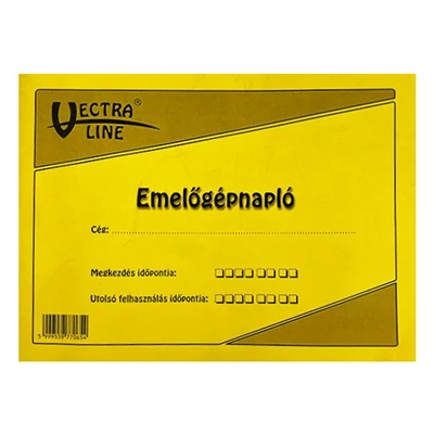 Nyomtatvány emelőgépnapló VECTRALINE A/5 fekvő 32 lapos