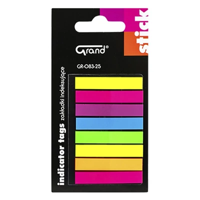 Oldaljelölő GRAND GR-083-25 műanyag vegyes szín 8x25 lap