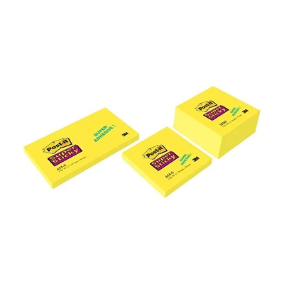 Öntapadós jegyzettömb 3M Post-it LP2028SS Super Sticky 76x76mm élénk sárga 350 lap