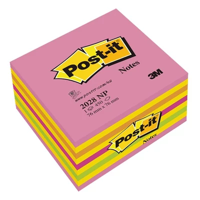 Öntapadós jegyzettömb 3M Post-it LP 2028NP 76x76mm lollipop pink 450 lap