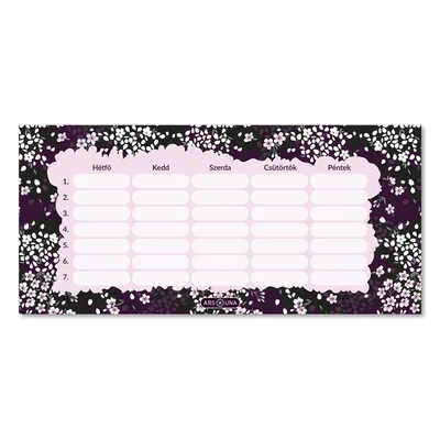 Órarend ARS UNA egylapos kétoldalas Sakura