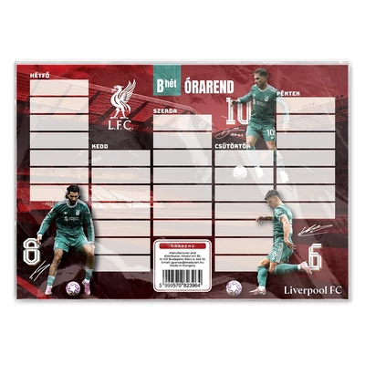 Órarend LIVERPOOL