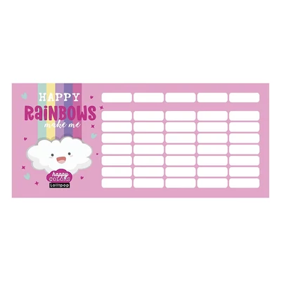 Órarend LIZZYSULI mini 2 oldalas Lollipop Rainbow