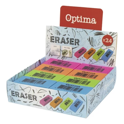 Radír OPTIMA neon 24 darabos