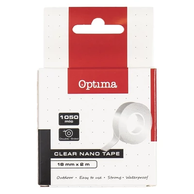 Ragasztószalag kétoldalas OPTIMA 18 mm x 2 m NANO