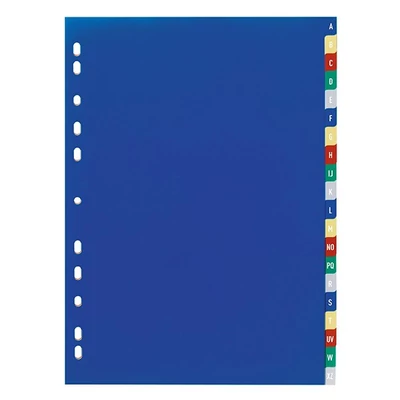 Regiszter DURABLE műanyag A/4 1-20 számos-színes
