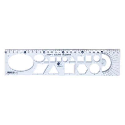 Sablon vonalzó OPTIMA kék 30cm