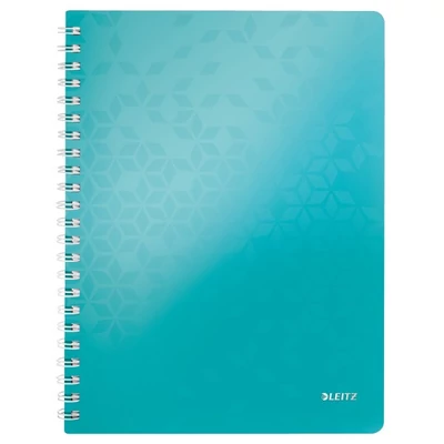 Spirálfüzet vonalas LEITZ Wow A/4 80 lapos jégkék