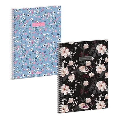 Spirálfüzet kockás ARS UNA Flowery A/4 60 lapos