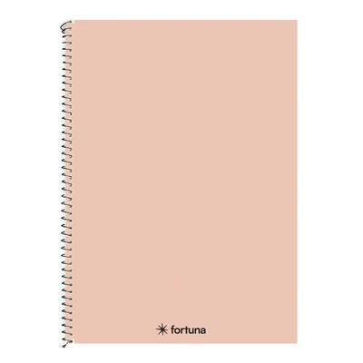 Spirálfüzet kockás FORTUNA Monocolor A/4 70 lapos pasztell barack