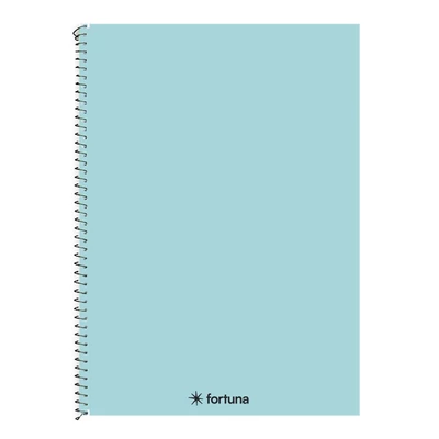 Spirálfüzet kockás FORTUNA Monocolor A/4 70 lapos pasztell kék