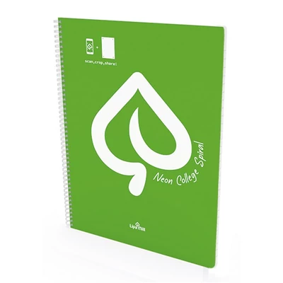 Spirálfüzet kockás LIPAMILL A/4 80 lapos Neon