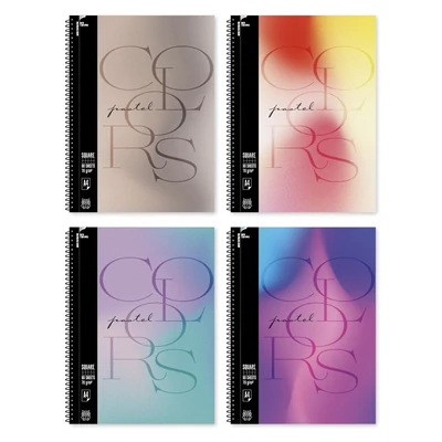 Spirálfüzet kockás Pastel A/4 70 lapos vegyes színek