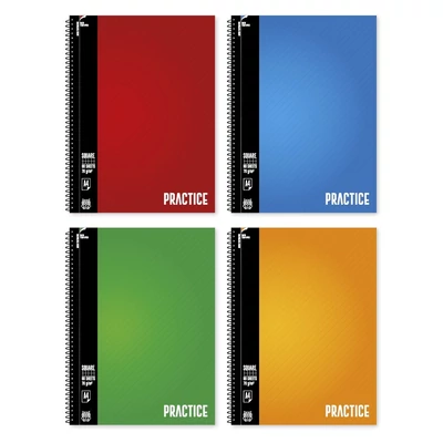 Spirálfüzet kockás Practice A/4 70 lapos vegyes minták