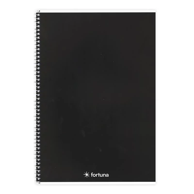 Spirálfüzet vonalas FORTUNA Monocolor A/4 70 lapos fekete